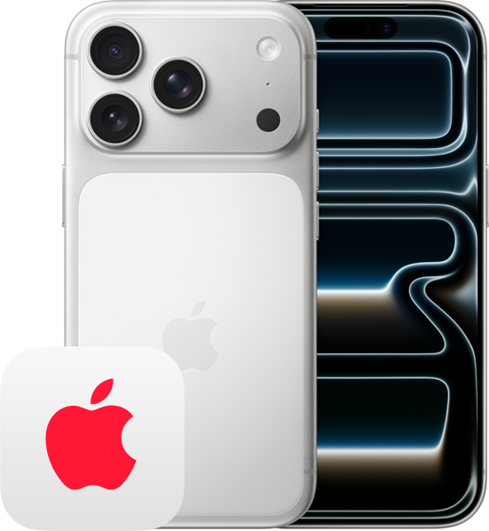 iPhone 17, back exterior, Sage finish, Fusion dual-camera system, front exterior, Dynamic Island, thin black display border, AppleCare+ logo